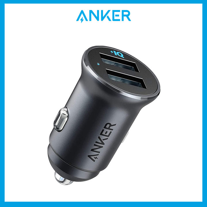 Anker PowerDrive 2 Alloy Car Charger, Black