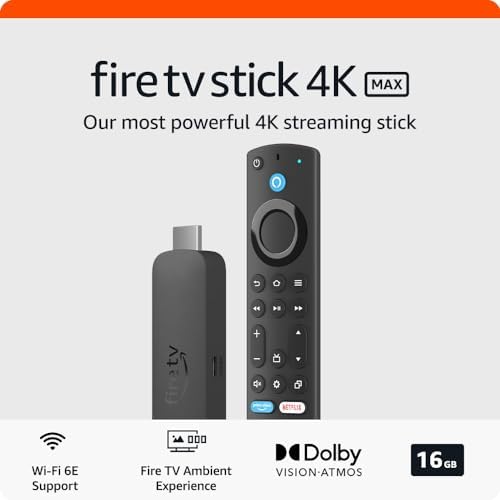 Amazon Fire TV Stick 4K streaming device, more than 1.5 million movies and TV episodes, supports Wi-Fi 6