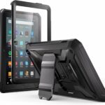 All-New Kindle Fire 7 Tablet Case (12th Gen, 2022 Release) - DJ&RPPQ Lightweight Armor Series Full Body Rugged Hands-Free Viewing Stand with Screen Protector for Amazon Fire 7 Kids Tablet