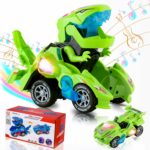 Dinosaur Toys for Kids 3-5: Transforming Dinosaur Car Toy with Light Music