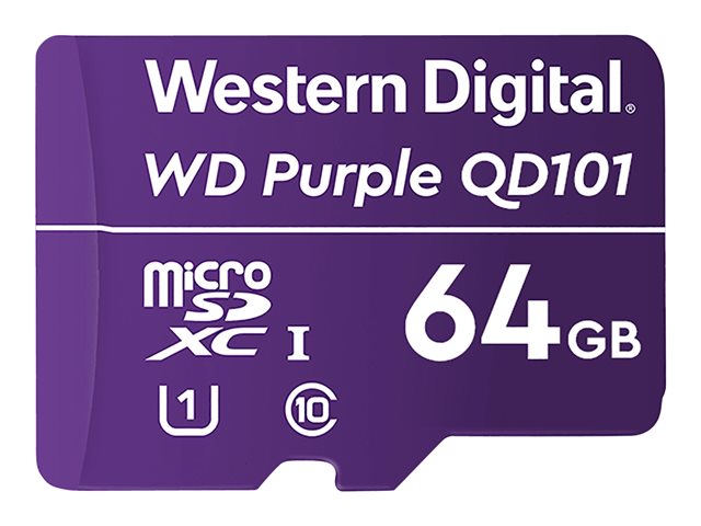WD Purple MicroSD 64GB Surveillance Class 10